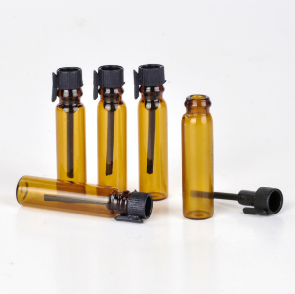 2ml vial small perfume bottles 1ml Amber Glass Bottle Wholesale 1ml 2ml Essential Oils Trial Pack Tube Perfume Bottle Amber Glass Oil Test Sample