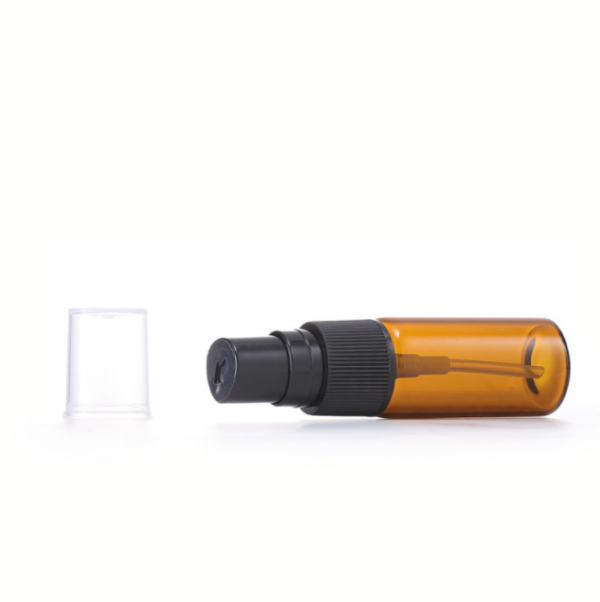 15ml Amber Glass Spray Bottle with Black white Fine Mist Sprayers