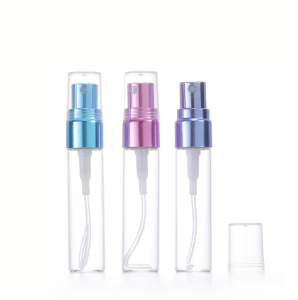 2ml 3ml 5ml 10ml Botellas de vidrio transparente Pulverizador de aleación Pulverizador científico