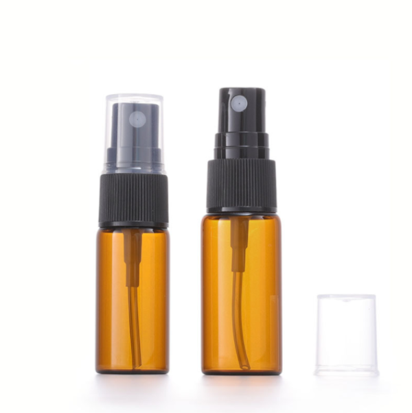 5~20ml Flacoane cu pulverizare din sticlă transparentă chihlimbar, fiole de parfum cu ceață fină