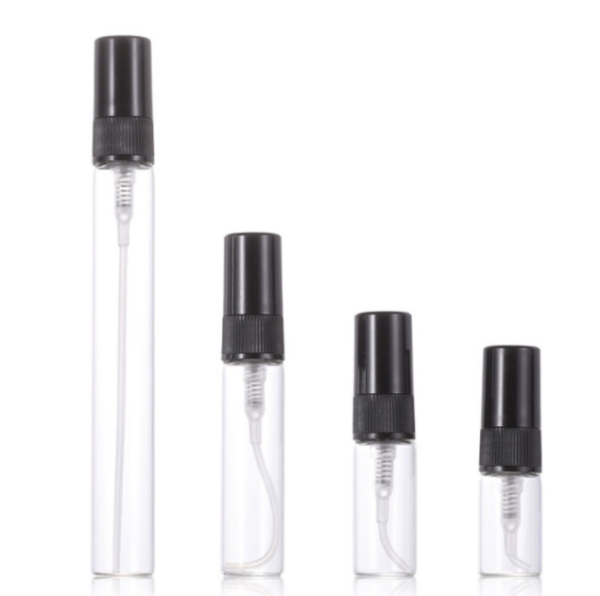 2ML 3ML 5ML 10ML pulverizador recargable claro Mini Perfume botella de cosméticos vacía prueba de muestra Vial de vidrio