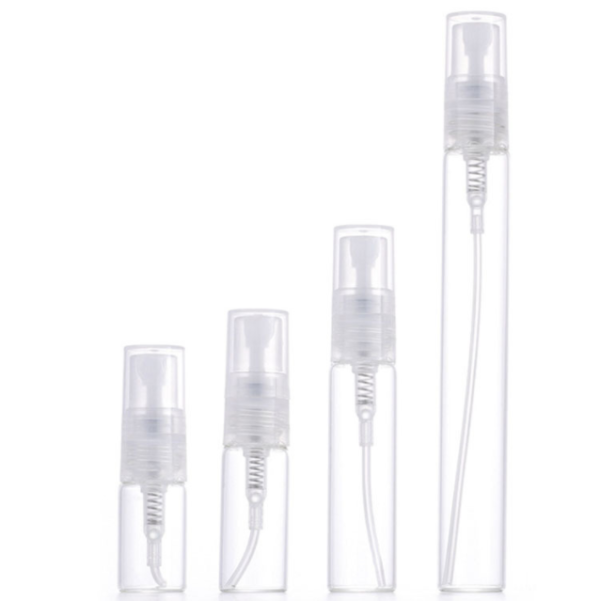 Toptan 2ml 3ml 5ml 10ml plastikCam Parfüm Şişesi, Boş Doldurulabilir Sprey Şişesi, Küçük Parfüm Atomizer, Parfüm Numune Şişeleri