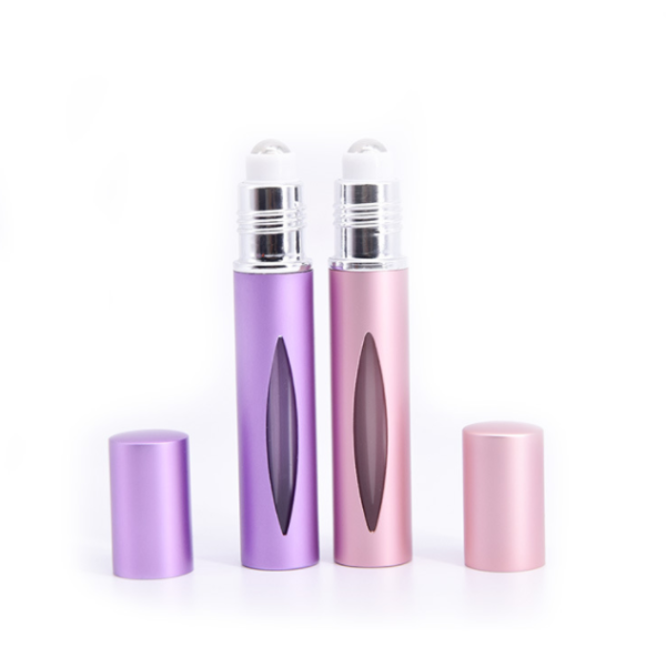 Aluminum Perfume Container 10ml Aluminum Perfume Bottle Steel Roll on Essential Oil Bottle Mini Travel Refillable Case Convenient Cosmetics Oil Bottles