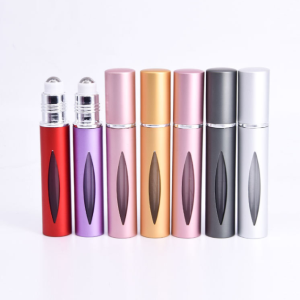 10ml Roll On Bottle with Stainless Steel Roller Ball Aluminum Refillable Perfume Glass Essential Oil Vials