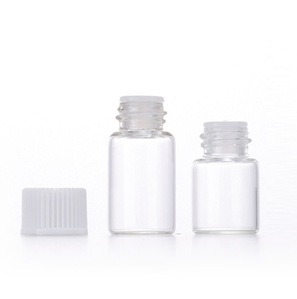 4ml Glass Vials with Screw Caps, Clear Liquid Sample Vial Bottles, LabTravel Storage Vials for Essential Oil, Perfume, Meds, Reagent, Anointing Oil