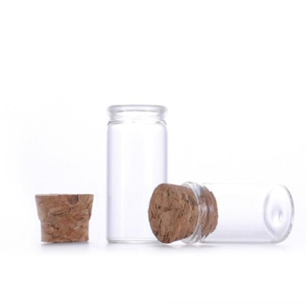 5ml 10ml 20ml Clear Cork Glass Tube Jar Bottles Μίνι γυάλινο μπουκάλι με καπάκι από φελλό Γυάλινα βάζα μηνυμάτων