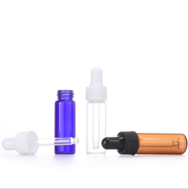 5ml blue green purple rose Glsss Bottle With Dropper