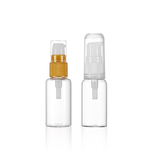 Empty 22ml cosmetic glass bottle with lotion cream pump