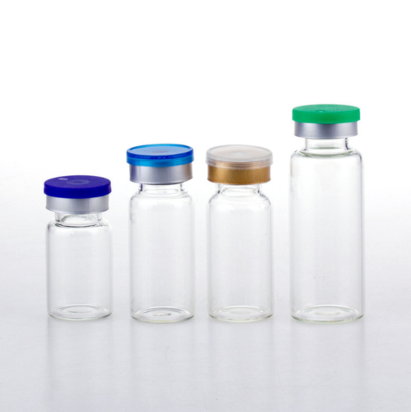 Freeze-Dried Powder 3ML 5ML 10ML 15ML Empty Cosmetic Packaging Clear Glass Ampoule Bottles Serum Vials with Dispenser tip Caps