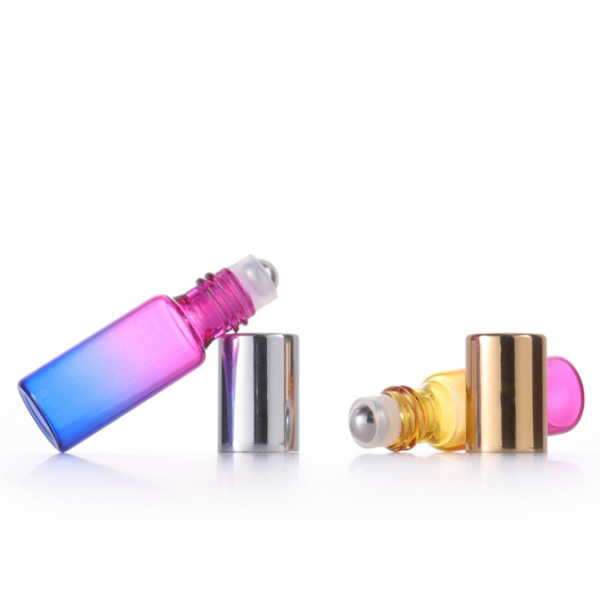 Small Glass Roller Bottles Mini Perfume Stainless Steel Containers