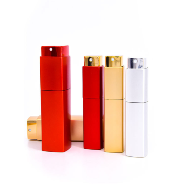 8ml ατμοποιητής αρώματος αλουμινίου Square Metal Portable Refillable Perfume Atomizers 5ml 10ml 15ml Μπουκάλι αρώματος