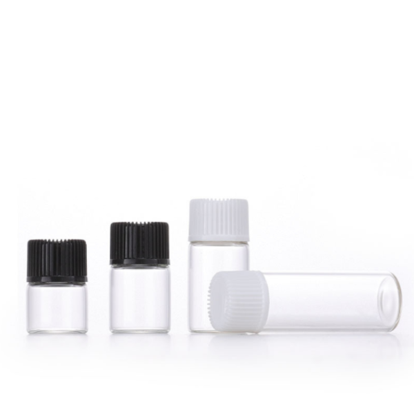 wholesale small portable travel size 1ml 2ml 3ml amber sample glass vials glass bottle for perfume essential oil