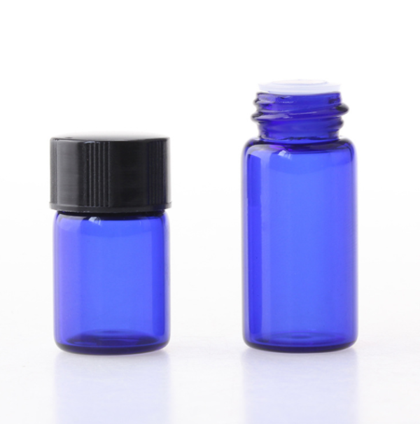 5ml 8ml Cobalt Blue Glass Vial with Cap and Orifice Reducer